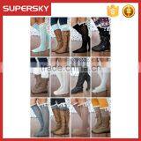 Women Knee High Boot Socks Knee High Grace and Lace Dainty Boot Socks With Button And Lace thumbnail-1