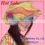 Popular design top selling organza hats and neck designs for ladies suit in China