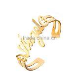 Custom Stainless Steel Letter Bangle Angel Bangle thumbnail-4