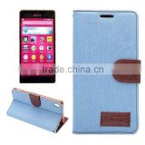 Jeans Wallet leather case for Sony Xperia Z4