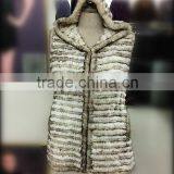 Women Clothing Natural Colour Wholesale Knitted Genuine Mink Fur Vest thumbnail-3