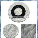 Cable Knit Beret Hat for Girls/old Girls Beret Hat/white Beret Hats thumbnail-1