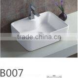 New Desigh Squre Ceramic Basin Bathroom White Square Single Hole Art Basin Hot Sale Cheap Price Wash Basin YB007 thumbnail-2
