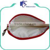 Fashion Small Size White Canvas Zipper Cosmeitc Pouch Cosmetic Bag thumbnail-3