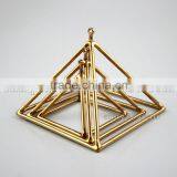 Golden or Pure Gold or Platinium or Titanium Quartz Crystal Singing Pyramid thumbnail-2