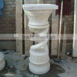 Natural White Stone Column thumbnail-1