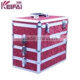 Hot Sell 2015 New Products Red Sequin Aluminum Professional Cosmetic Case