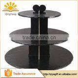 Tiered Round Cake Stand Black / Silver / Gold Cardboard Cupcake Tower Cake Decoration thumbnail-3