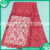 100% Polyester Teal Nigerian Cord Lace Wholesale Stock Fabric, Embroidered High Quality Cupion Lace Fabric for Women thumbnail-2