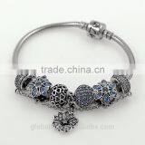 New Fashion Silver Bead Handcraft Custom Silver Charm Hollow Out Round Silver Bead Engraved S925 Fashion Jewelry T045 thumbnail-6