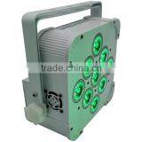 Three Years Warranty Uplight Rechargeable DMX Wireless Battery Powered Par Can 5in1 RGBWA 9x15w LED Par Light thumbnail-3