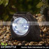 Best Selling Poly-resin Stone Garden Decoration Solar Led Lights Wholesale