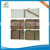 Kraft Cover Blank Paper Notebook