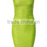 Light Green Wave Striped Sleeveless Dress Slim Dress Fashion thumbnail-1