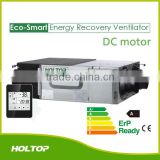 Ducted air recuperator heat recovery ventilation system bypass counterflow heat exchanger