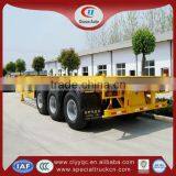 40t Flatbed Semi-trailer,40GP Container Truck Trailer,3axle Tri-axle Lowbed Semi Trailer thumbnail-5