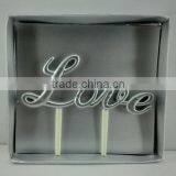 Handmade Painted Resin Love Wedding Cake Topper for Wedding thumbnail-1