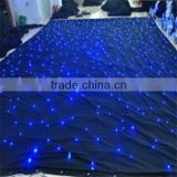 2015 new product good design black fireproof LED Star Curtain led light stage curtain for wedding decoration