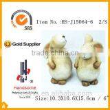 7.2" Cute Ceramic Rabbit Ornament for Home Decoration and as Gifts 2/S thumbnail-3