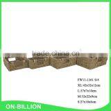 Set 4 Eco Friendly Household Sundries Storage Seagrass Weave Basket for Storage thumbnail-4