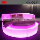 New design disco glowing furniture LED tanning bed hotel bed with 16 colors changing led light