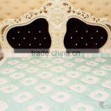 LuxuriousGreen Spilled Color Blanket Bedding Set, 100% Silk Handicraft in Vietnam, Blanket and Pillow Cover