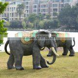 Promotion Outdoor Decoration Resin Craft Elephant Fiberglass Animals for Sale thumbnail-3