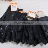 DDSAFETY Hot Sale Black PVC Rough Finished Only On Palm Gloves thumbnail-4