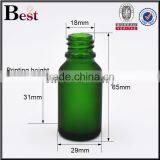 15ml Frosted Glass Bottle Green Colored Essential Oil Frosted Glass Bottle With Silver Aluminum Cap thumbnail-5