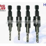 HSS Cordless Drill Bit Set with High Carbon Steel Countersink Tools