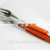 Out Door Cooking Ware Grilling Accessories 13inch Long Wood Handle BBQ Tool Set in Orange