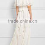 Elegant Bohemian Ball Gown Wedding Bridal Gown Lace-trimmed Off-the-shoulder Dresses Evening Party Dress 2016 HSD5492 thumbnail-3