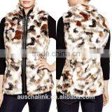 OEM Service Outdoor Lady Keep Warm Wholesale Faux Fur Vest thumbnail-3
