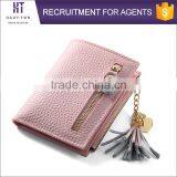 High Quality Leisure Ladies Slim Multiple Card Holder Wallet Best Selling Fashion Women Mini Genuine Split Cow Leather Wallets thumbnail-1