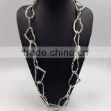 Fashion Big Brand ZA Irregular Alloy Circle Long Chain Sweater Necklace thumbnail-2