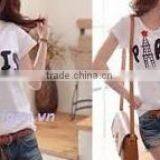 Big World Factory OEM Custom , Design Your Own Short Sleeve O-neck Women Printed t Shirt thumbnail-4