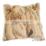 CX-D-17A Super Quality Winter Genuine Tibetan Sheep Rabbit Fur Decorative Pillow Case thumbnail-6