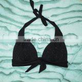 Triangle Cups Black Bikinis With Shinning Diamond Low Minimum Sexy Swimsuits thumbnail-2