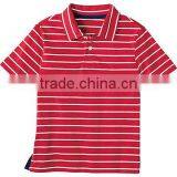 RED AND WHITE STRIPED POLO SHIRT FOR BOYS thumbnail-1