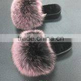 2017 Real Fox Fur Slippers Women Fashion Spring Summer Autumn Home Slides Indoor Outdoor Flat Flip Flops Fslipper-7 thumbnail-5