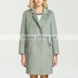 Autumn Winter New Women Wool Coat Straight Square Collar Ladies Long Coats thumbnail-1
