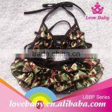 New Arrival Lovebaby Stylish Camo Kids Custom Swimming Suits With Bowknot thumbnail-1