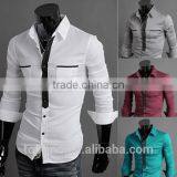 Competitive Price Customise 2016 New Pattern Long Sleeve Slim Fit Shirt for Men thumbnail-3