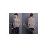 Coffee Thin Womens Cashmere Sweaters With Pockets , V Neck Autumn Breathable Sweater thumbnail-1