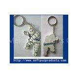 Cute Michelin Soft PVC / Rubber / Silicone Custom Key Chains for Advertising / Promotional