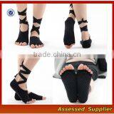 FXS147/ Custom Women Toeless Gym Pilates Yoga Toe Socks thumbnail-3