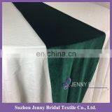 TR039C Dark Green Italian Velvet Fabric Table Runner Wedding thumbnail-3