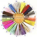 Gold Cap 80mm x 10mm Assorted Color Leather Tassle Large Pendants for Jewelry Making