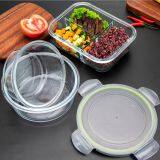 Borosilicate Glass Food Container With Divider/Food Storage Jar/ Micro Wave Safe Meal Container thumbnail-2