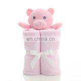 Plush Gift Bear Head Coral Fleece Baby Soothe Blanket For Newborn thumbnail-6